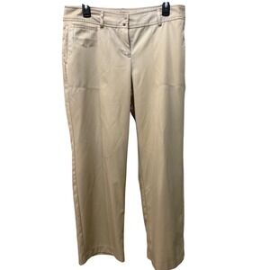 IZOD XFG Womens Khaki Tan Performance Stretch Straight Leg Golf Pants Size 10 S